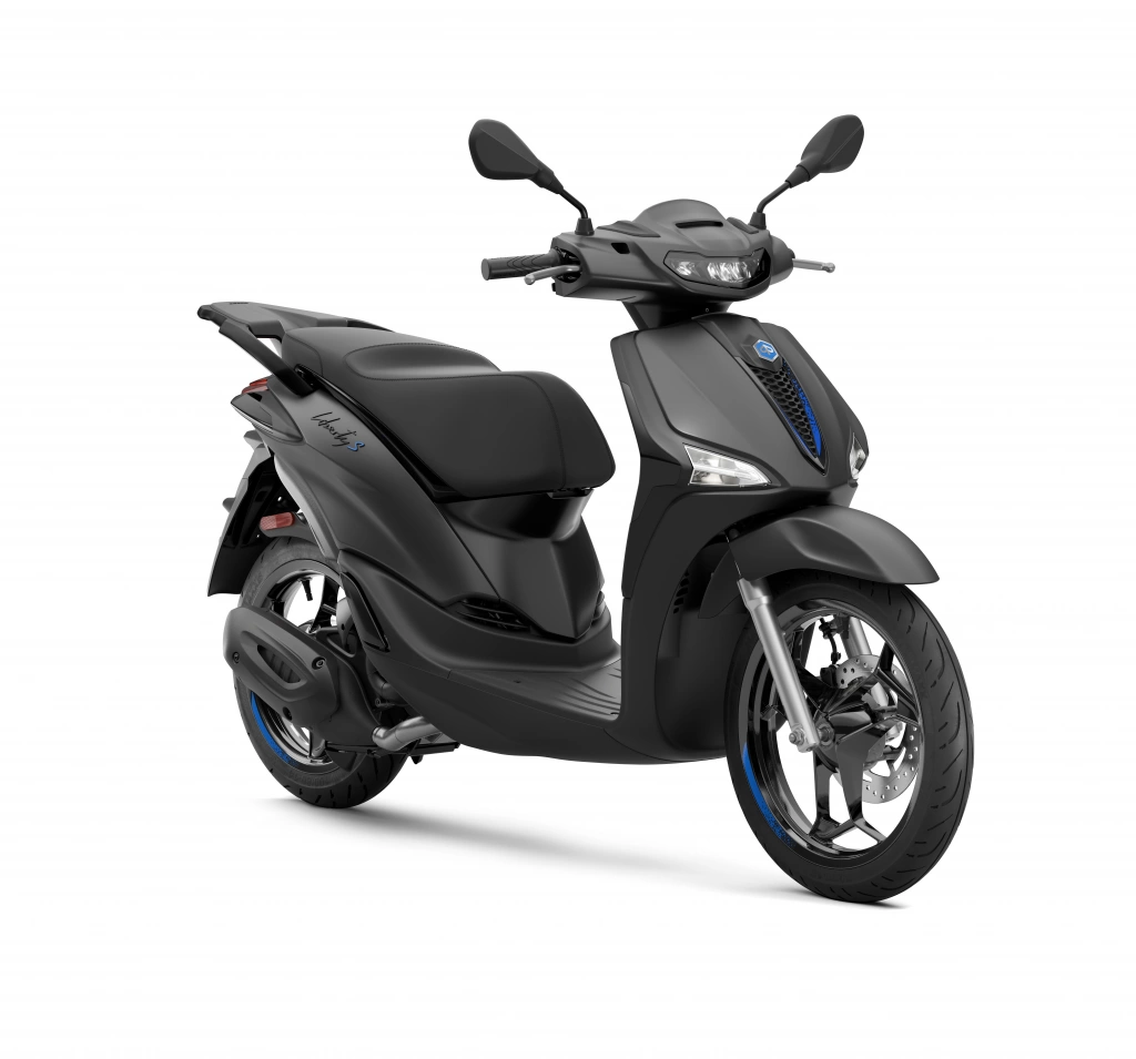 Piaggio Liberty S 125 MY2025 Schwarz Meteora vorne rechts